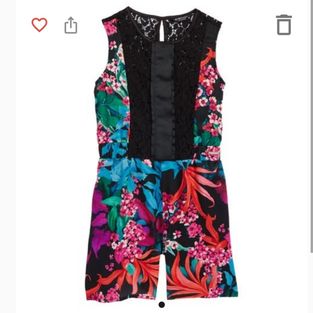 Marciano Size 12 Chiffon & Lace Romper
